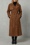 Verona – Suede-Effect Trench Coat – Victoria Studio