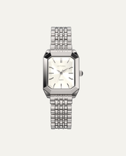 Silver Stainless Steel / White Dial