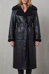Mirette – Belted Shearling-Style Coat – Victoria Studio
