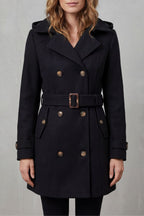 Solène – Tailored Hooded Trench Coat – Victoria Studio