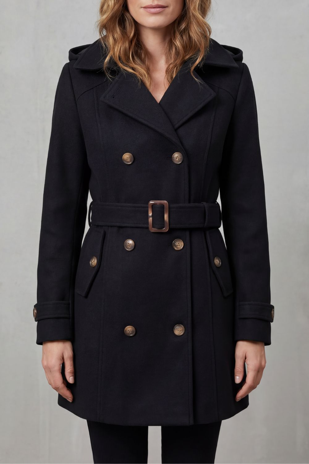 Solène – Tailored Hooded Trench Coat – Victoria Studio