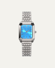 Silver Stainless Steel / Blue Dial