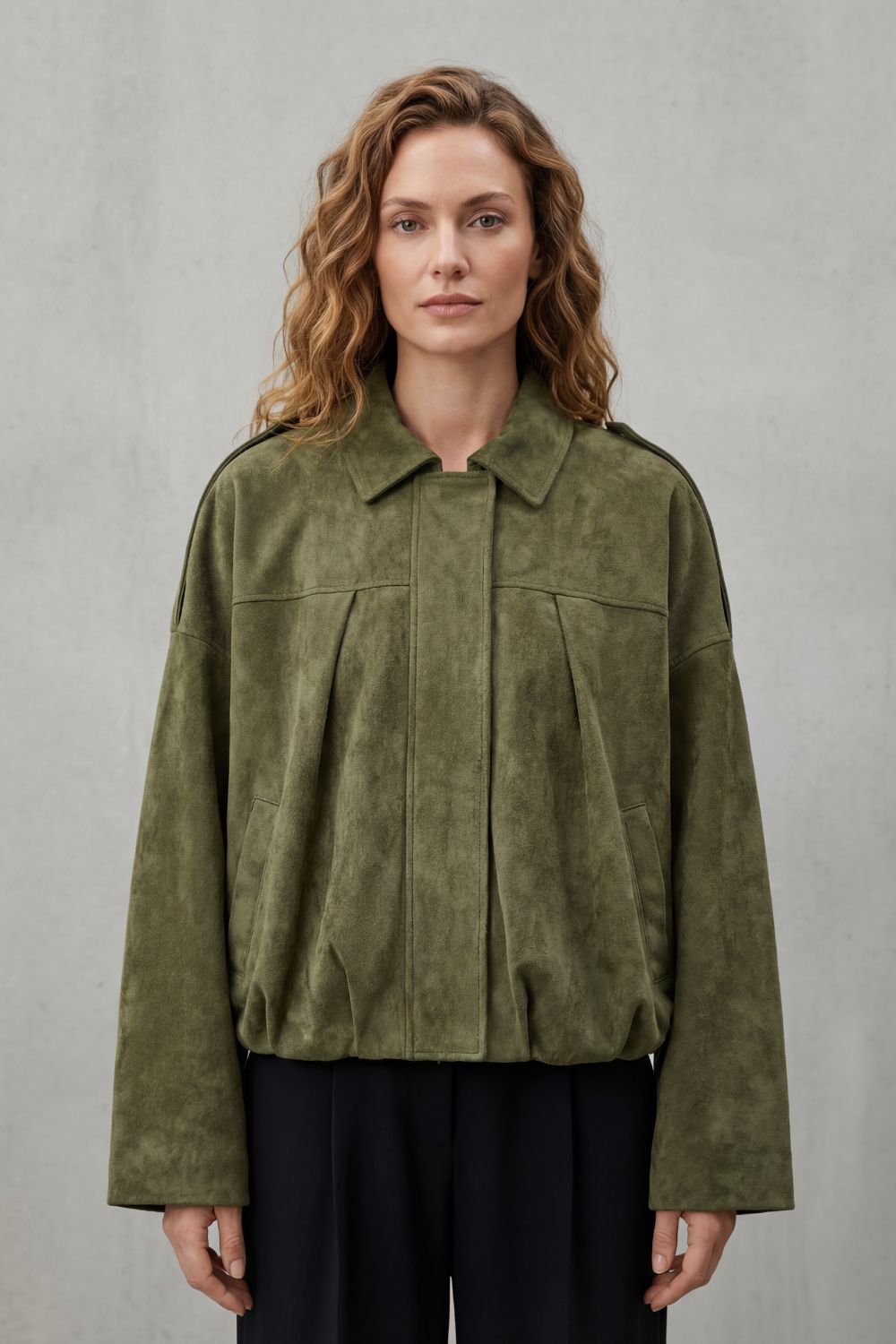 Solara – Blouson bomber effet suédine – Victoria Studio