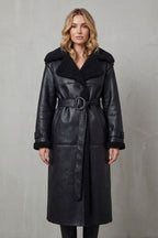 Mirette – Belted Shearling-Style Coat – Victoria Studio