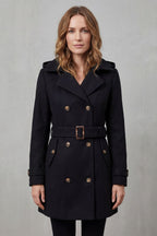 Solène – Tailored Hooded Trench Coat – Victoria Studio