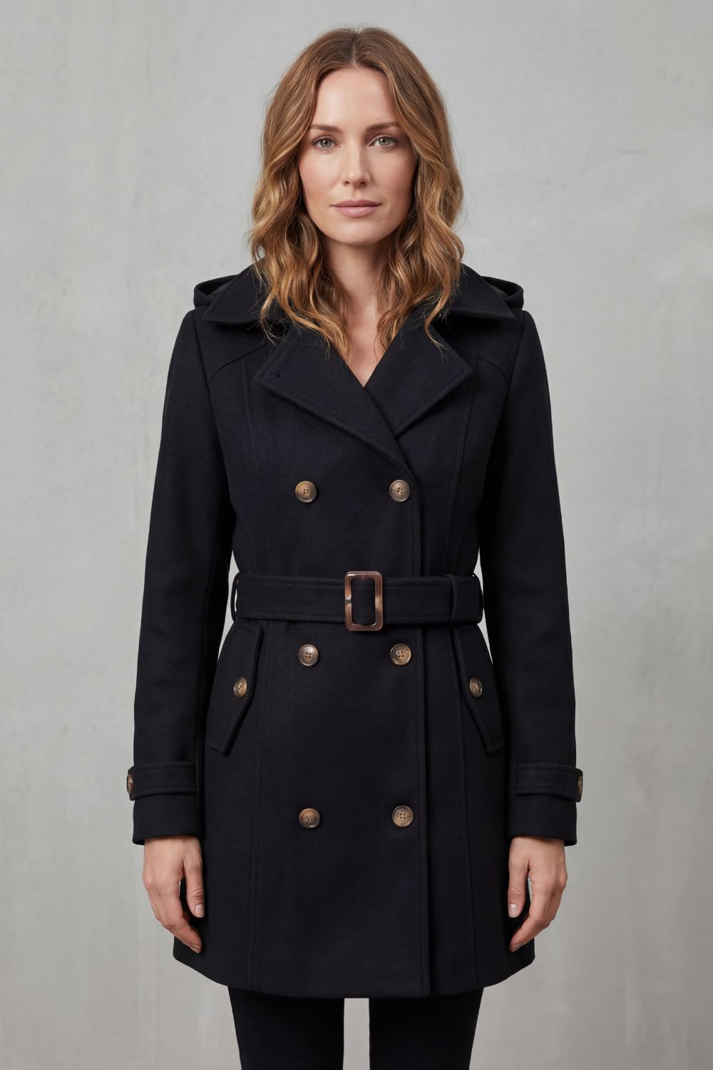 Solène – Tailored Hooded Trench Coat – Victoria Studio
