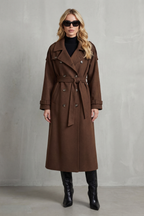 Adeline – Trench ample en mélange de laine – Victoria Studio