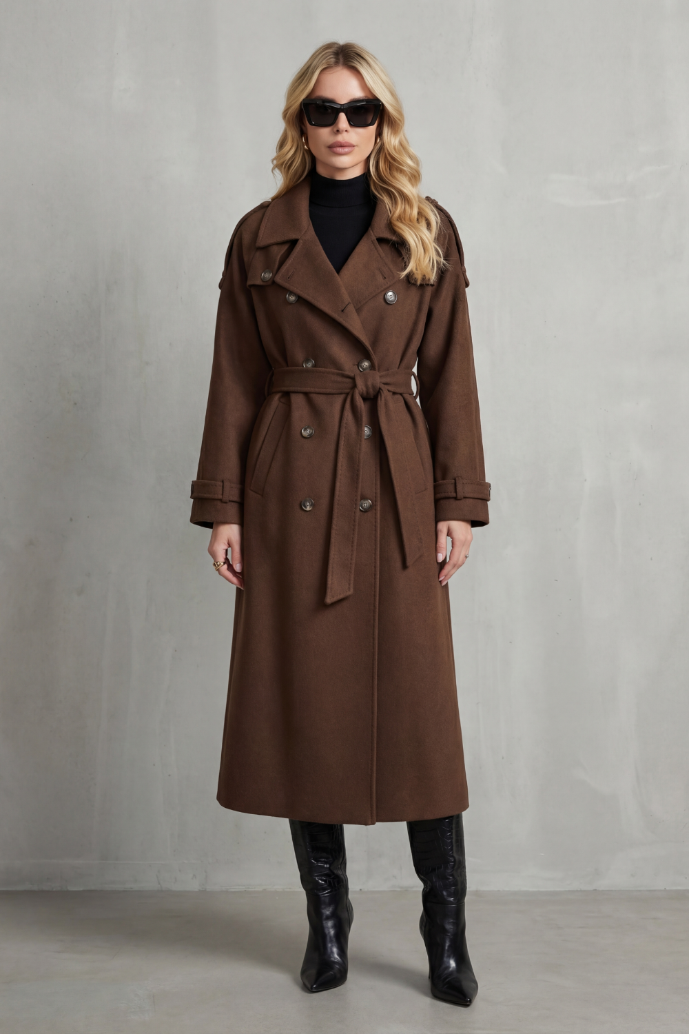 Adeline – Trench ample en mélange de laine – Victoria Studio