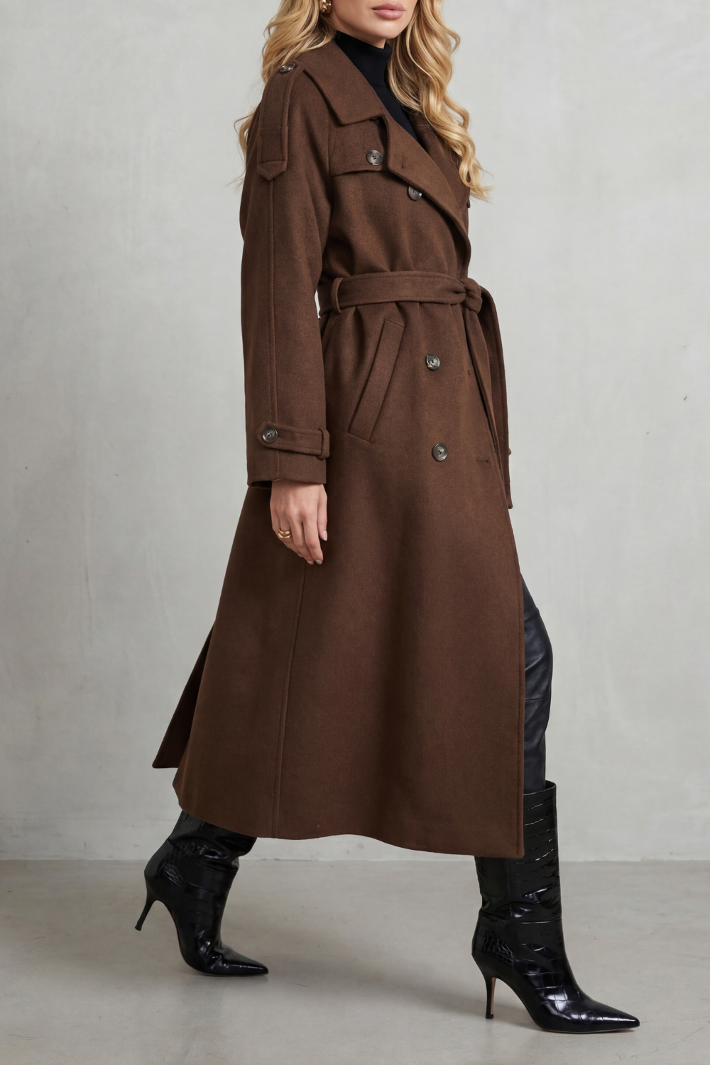 Adeline – Trench ample en mélange de laine – Victoria Studio