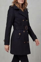 Solène – Tailored Hooded Trench Coat – Victoria Studio