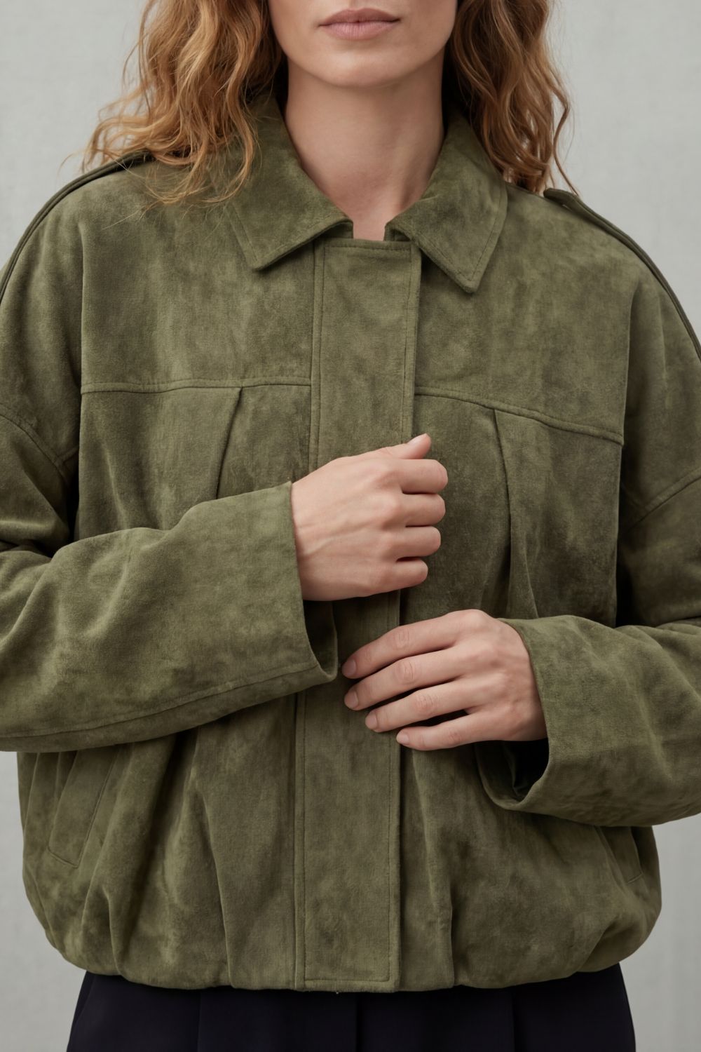 Solara – Blouson bomber effet suédine – Victoria Studio