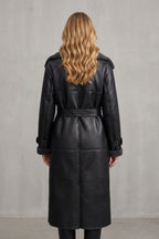 Mirette – Belted Shearling-Style Coat – Victoria Studio