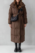 Fiora – Belted Long Puffer Coat – Victoria Studio