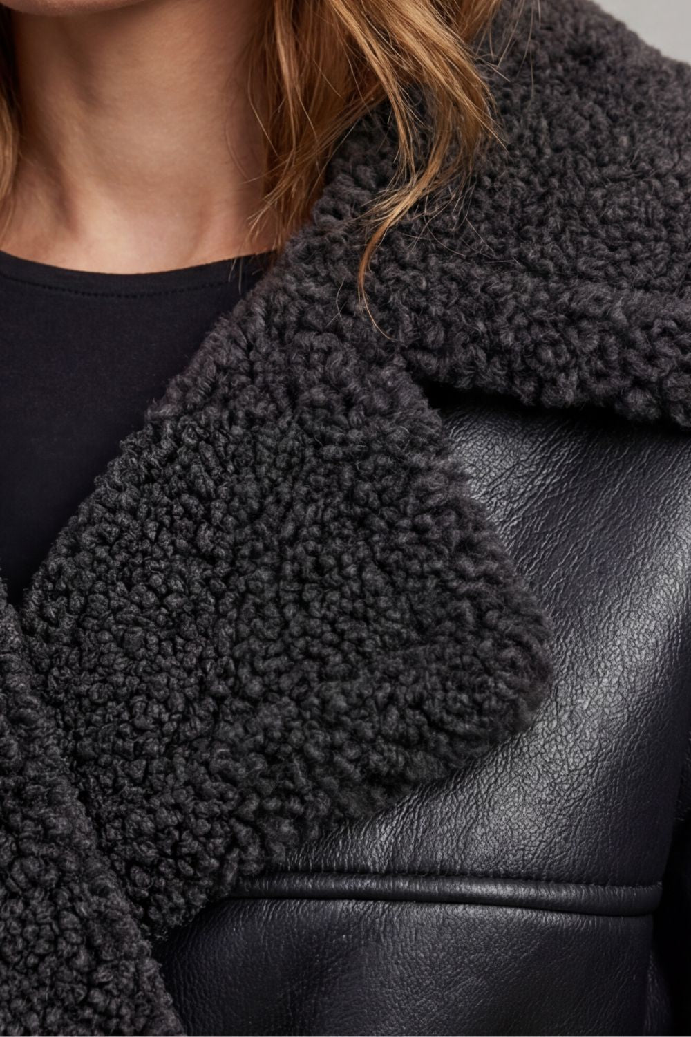 Mirette – Belted Shearling-Style Coat – Victoria Studio