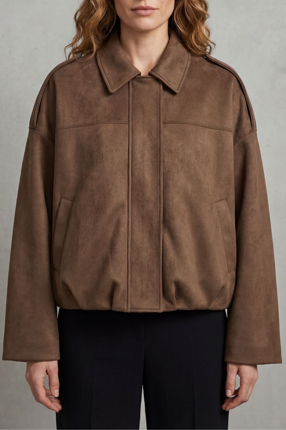 Solara – Blouson bomber effet suédine – Victoria Studio