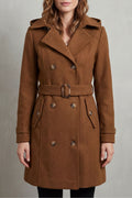 Solène – Gabardina estructurada con capucha – Victoria Studio