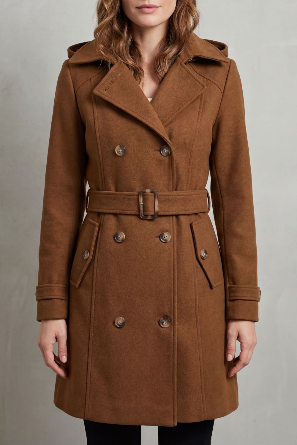 Solène – Tailored Hooded Trench Coat – Victoria Studio