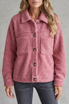 Flora – Textured Fleece Button Jacket – Victoria Studio