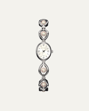 Silver Stainless Steel / White Dial