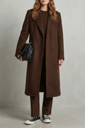 Helena – Herringbone Wool-Blend Overcoat – Victoria Studio