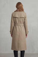 Célestine – Faux-Fur Lined Double-Breasted Trench – Victoria Studio
