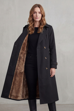 Célestine – Faux-Fur Lined Double-Breasted Trench – Victoria Studio