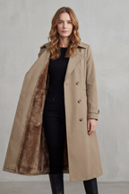 Célestine – Faux-Fur Lined Double-Breasted Trench – Victoria Studio