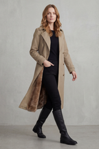 Célestine – Faux-Fur Lined Double-Breasted Trench – Victoria Studio