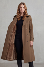 Célestine – Faux-Fur Lined Double-Breasted Trench – Victoria Studio