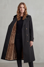 Célestine – Faux-Fur Lined Double-Breasted Trench – Victoria Studio