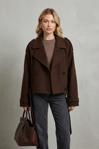 Anaïs – Chaqueta urbana corta de mezcla de lana – Victoria Studio