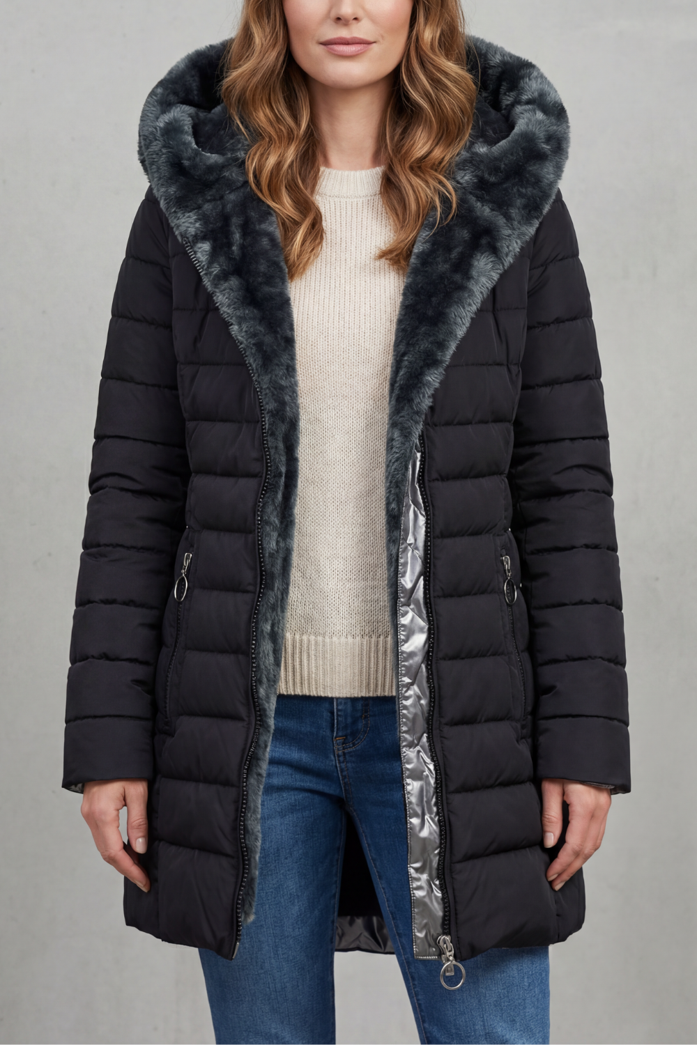 Eveline – Parka de invierno con forro de pelo sintético – Victoria Studio