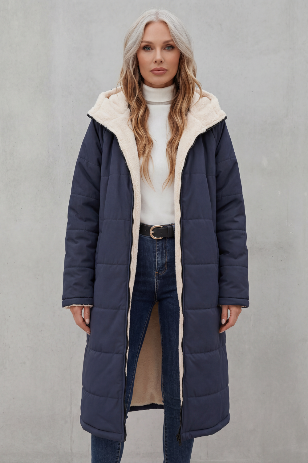 Cambria – Fleece-Lined Longline Coat – Victoria Studio