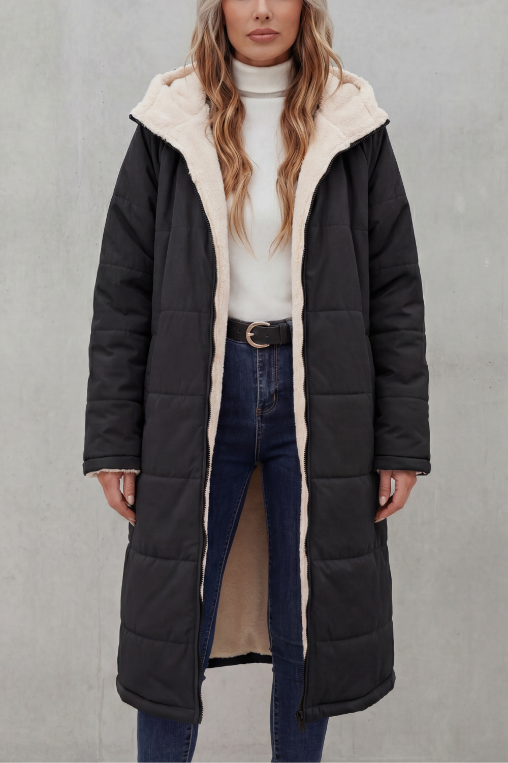 Cambria – Fleece-Lined Longline Coat – Victoria Studio