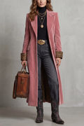 Veloura – Velvet Long Coat with Leopard Lining – Victoria Studio