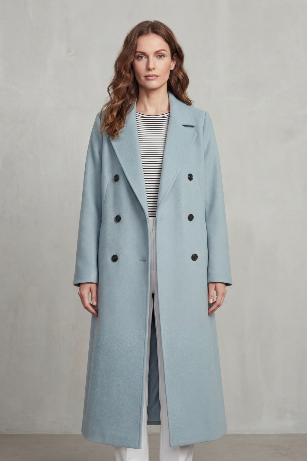 Maëlle – Double-Breasted Wool-Blend Coat – Victoria Studio
