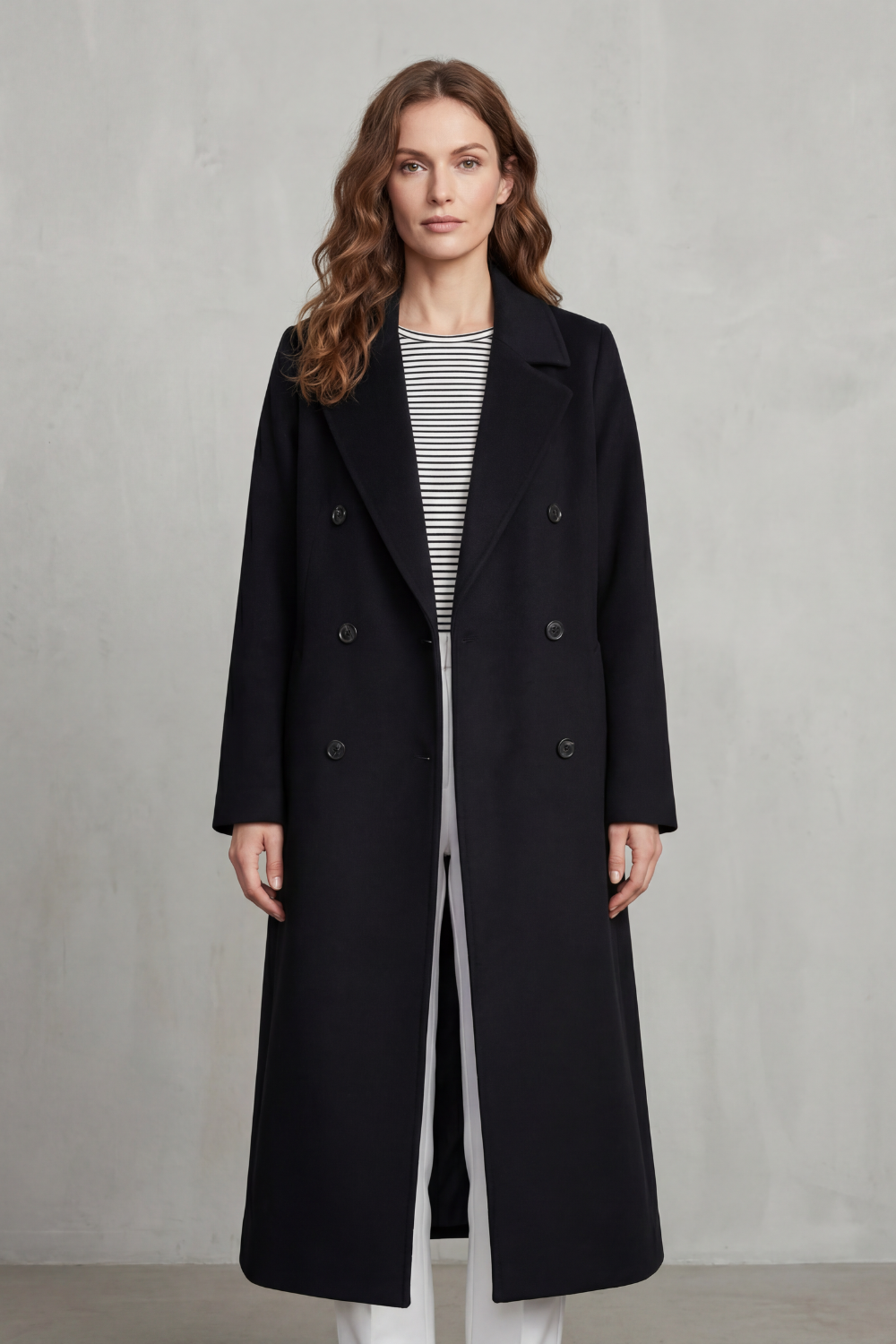 Maëlle – Double-Breasted Wool-Blend Coat – Victoria Studio