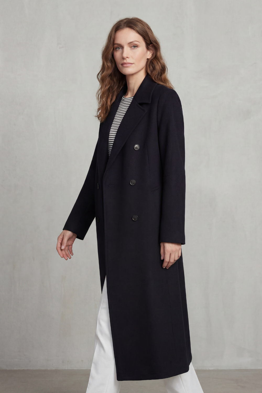 Maëlle – Double-Breasted Wool-Blend Coat – Victoria Studio