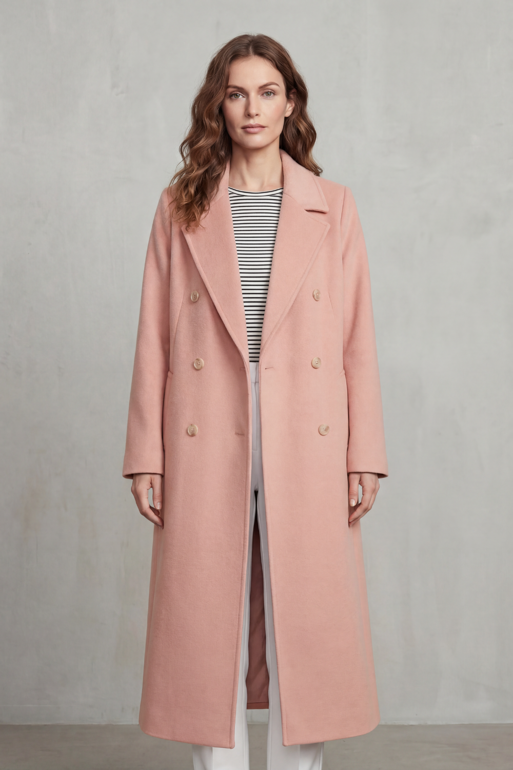 Maëlle – Double-Breasted Wool-Blend Coat – Victoria Studio