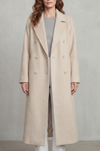 Maëlle – Double-Breasted Wool-Blend Coat – Victoria Studio