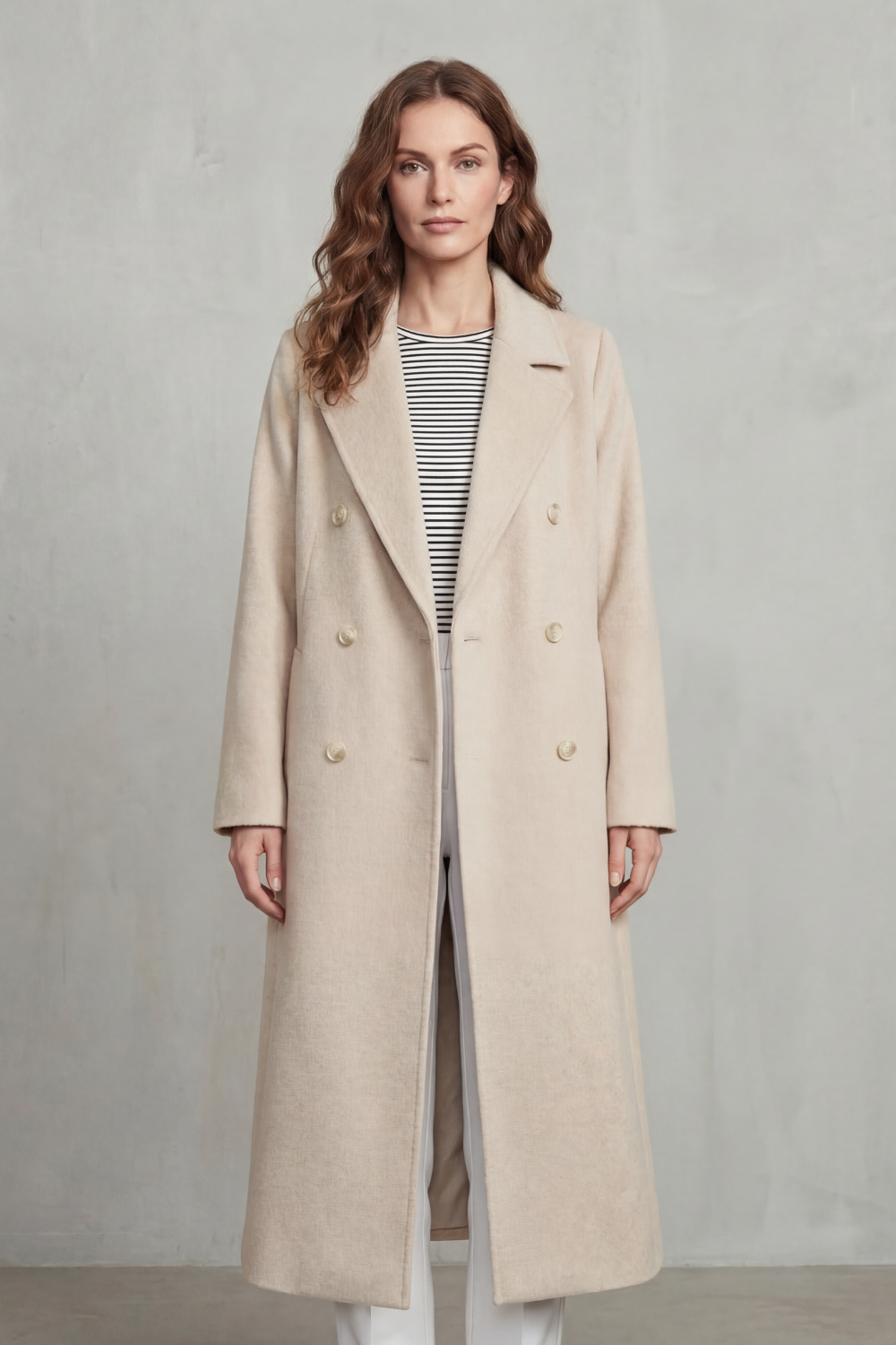 Maëlle – Double-Breasted Wool-Blend Coat – Victoria Studio