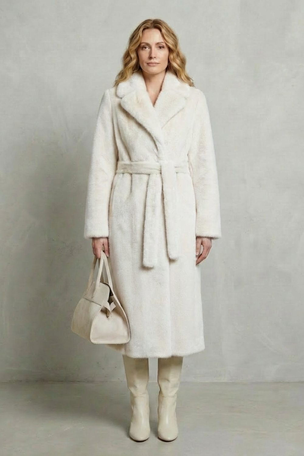 Isadora – Oversized Faux-Fur Long Coat – Victoria Studio