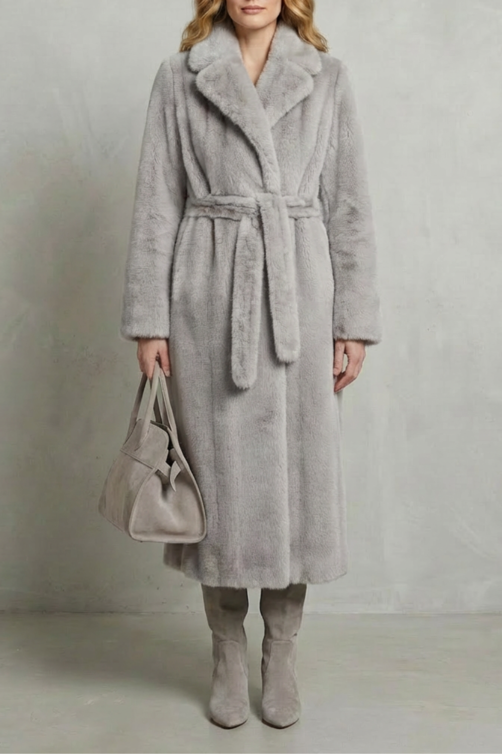 Isadora – Oversized Faux-Fur Long Coat – Victoria Studio