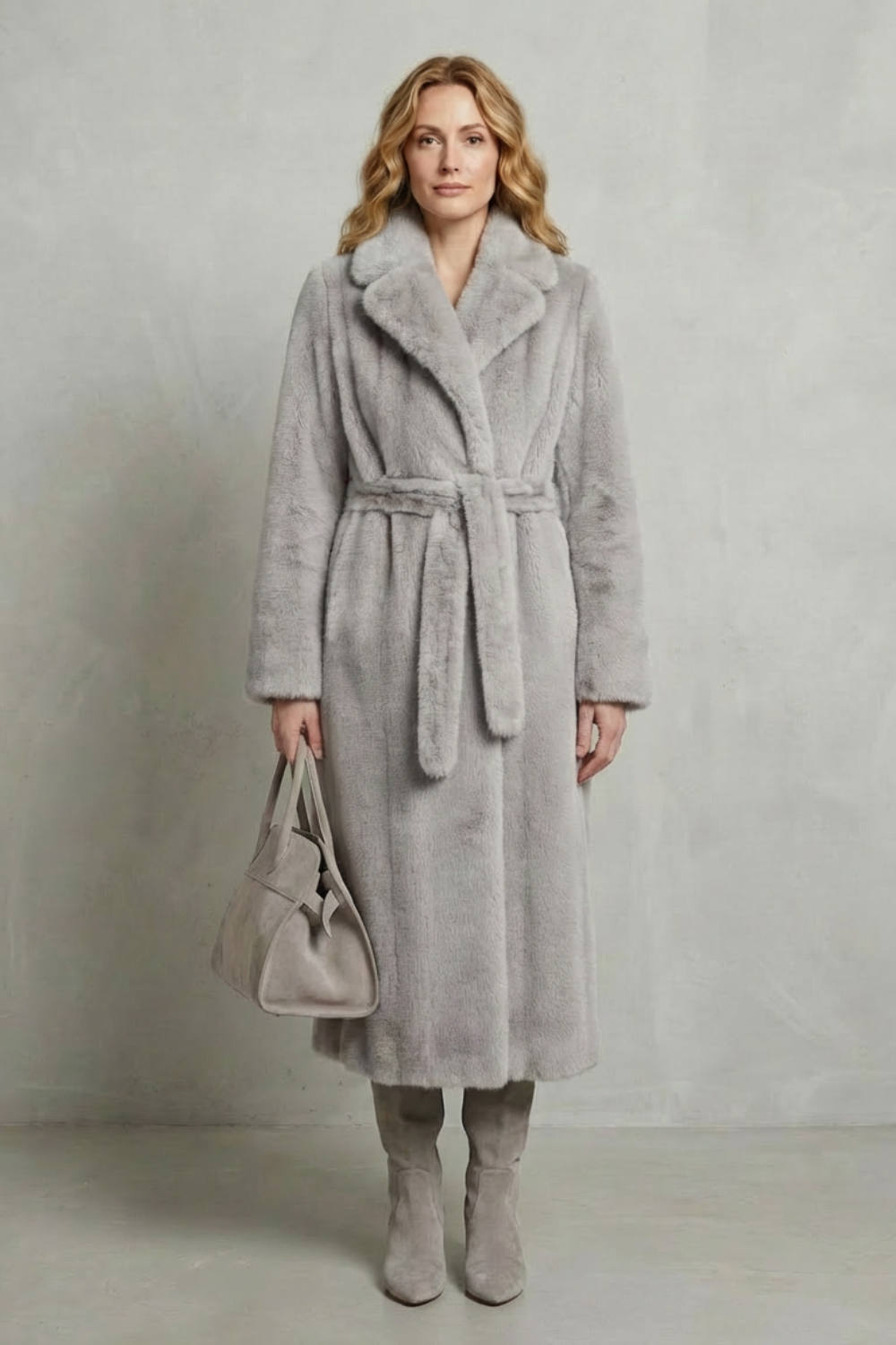 Isadora – Oversized Faux-Fur Long Coat – Victoria Studio