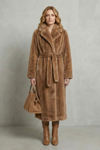 Isadora – Oversized Faux-Fur Long Coat – Victoria Studio