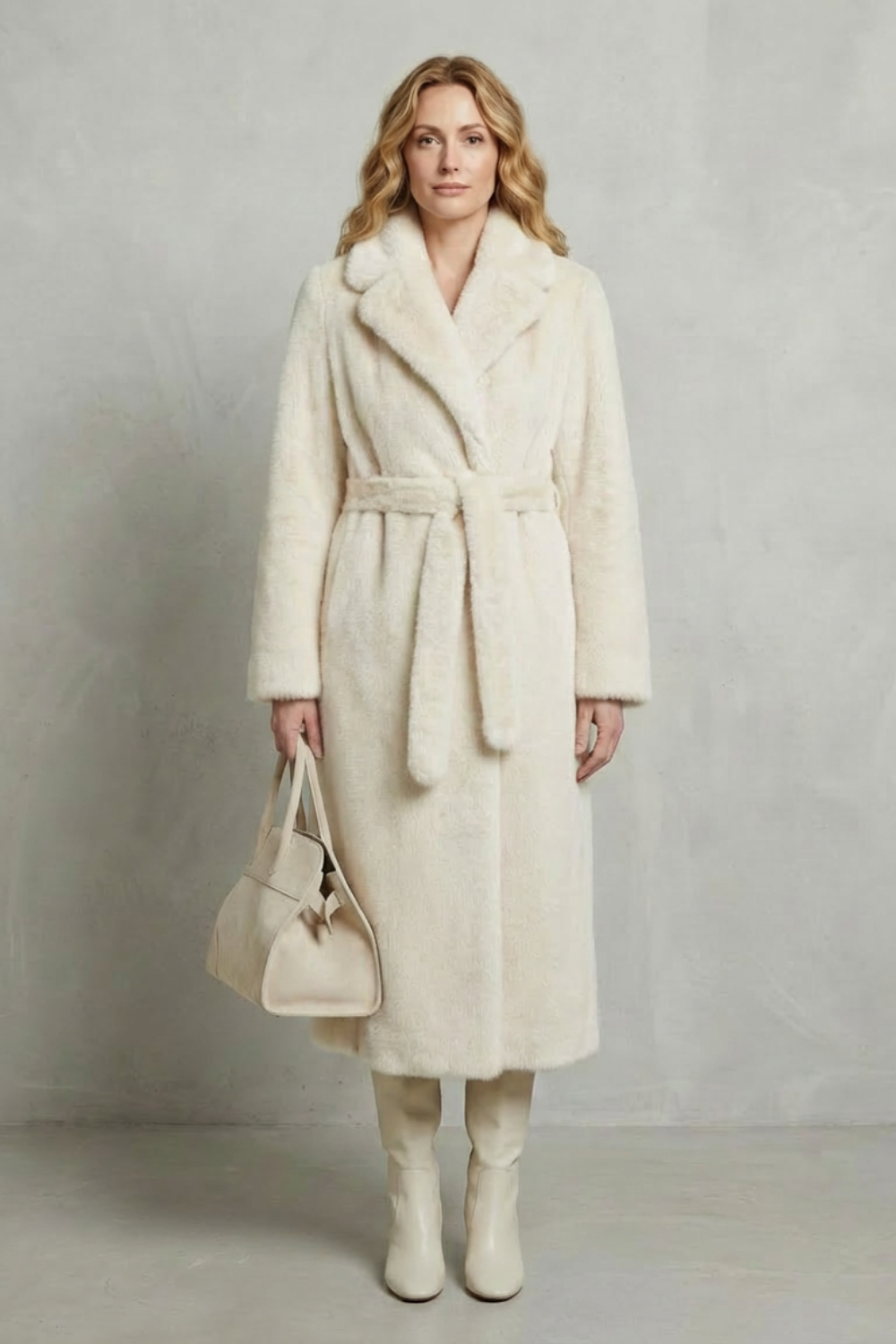 Isadora – Oversized Faux-Fur Long Coat – Victoria Studio