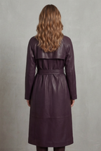 Margaux – Trench ceinturé en similicuir – Victoria Studio