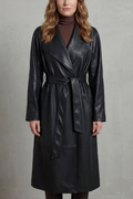 Margaux – Trench ceinturé en similicuir – Victoria Studio