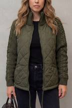 Noella – Knit-Detail Quilted Jacket – Victoria Studio