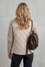 Noella – Knit-Detail Quilted Jacket – Victoria Studio